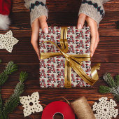 かわいいクリスマス小妖精や小人フェスティバルレターA ラッピングペーパー