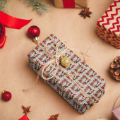 かわいいクリスマス小妖精や小人フェスティバルレターD ラッピングペーパー