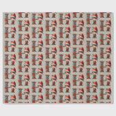 かわいいクリスマス小妖精や小人フェスティバルレターH ラッピングペーパー (フラット)