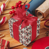 かわいいクリスマス小妖精や小人フェスティバルレターM ラッピングペーパー