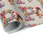 かわいいクリスマス小妖精や小人フェスティバルレターP ラッピングペーパー (ロールコーナー)