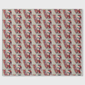 かわいいクリスマス小妖精や小人フェスティバルレターV ラッピングペーパー (フラット)