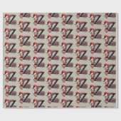 かわいいクリスマス小妖精や小人フェスティバルレターZ ラッピングペーパー (フラット)