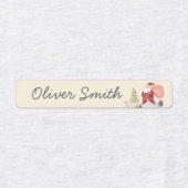 かわいいクリスマス小妖精や小人気にデースクール名 ラベル (デザイン1)