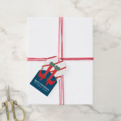 かわいいクリスマス小妖精や小人足ファミリーヒールギフトラベル ギフトタグ (より糸付き)