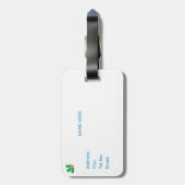 かわいいクリスマス小妖精や小人&ギフトボックスオンティール(緑がかった色) ラゲッジタグ (裏面縦)