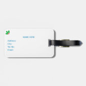 かわいいクリスマス小妖精や小人&ギフトボックスオンティール(緑がかった色) ラゲッジタグ (裏面横)