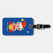 かわいいクリスマス小妖精や小人&スターオンブ王室のルー ラゲッジタグ (正面横)