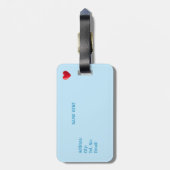 かわいいクリスマス小妖精や小人&ハート ラゲッジタグ (裏面縦)