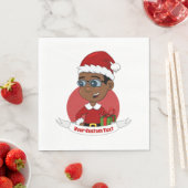 かわいいクリスマス少年の漫画ナプキンス スタンダードランチョンナプキン (インサイチュ)