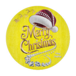 かわいいクリスマス帽子 カッティングボード