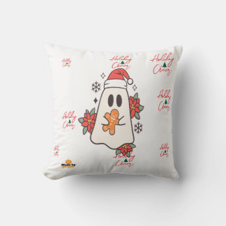 かわいいクリスマス幽霊マグカップ | ホリデージンジャーブレッド&P クッション