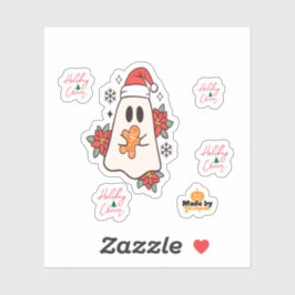 かわいいクリスマス幽霊マグカップ | ホリデージンジャーブレッド&P シール