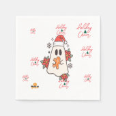 かわいいクリスマス幽霊マグカップ | ホリデージンジャーブレッド&P スタンダードカクテルナプキン (正面)
