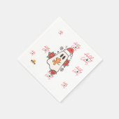 かわいいクリスマス幽霊マグカップ | ホリデージンジャーブレッド&P スタンダードカクテルナプキン (角)