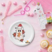 かわいいクリスマス幽霊マグカップ | ホリデージンジャーブレッド&P ペーパープレート (パーティー)