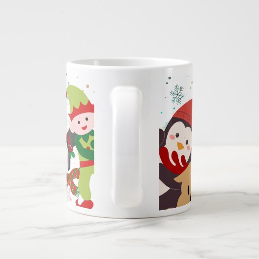 かわいいクリスマス応援マグカップ ジャンボコーヒーマグカップ (裏面)