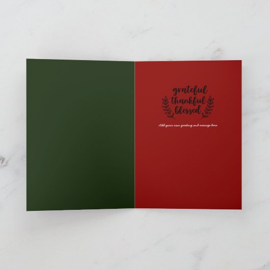 かわいいクリスマス手描き漫画グリーティングカスタム カード (内部)