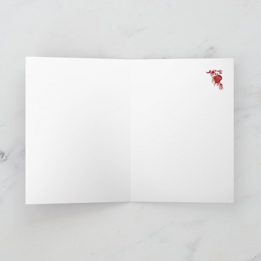 かわいいクリスマス挨拶、冷たいフワフワのジュンコバード シーズンカード (内部)