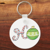 かわいいクリスマス文字、ホインキャンディカネスオーナメント キーホルダー (正面)