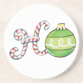 かわいいクリスマス文字、ホインキャンディカネスオーナメント コースター (正面)