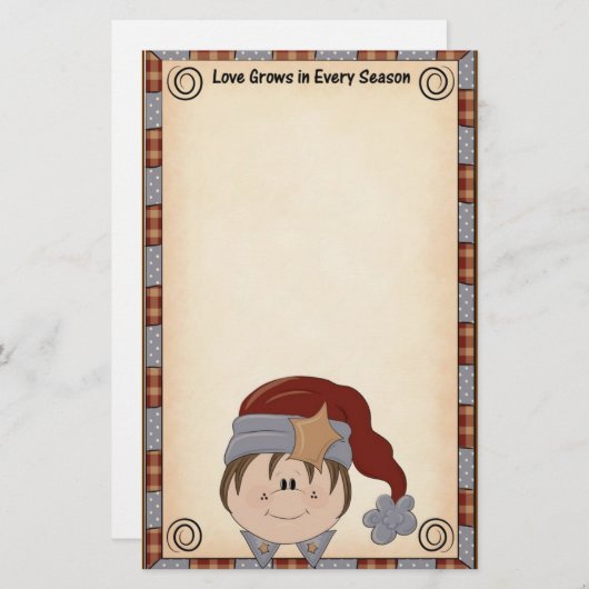 かわいいクリスマス文房具 便箋 (正面/裏面)