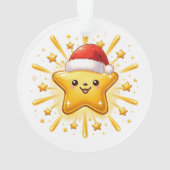 かわいいクリスマス星のオーナメント オーナメント (裏面)