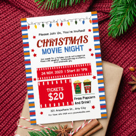 かわいいクリスマス映画夜 招待状