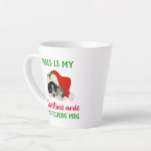 かわいいクリスマス映画鑑賞ヴィンテージ カフェラテマグ (左アングル)