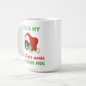 かわいいクリスマス映画鑑賞ヴィンテージ コーヒーマグカップ (正面左)