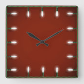 かわいいクリスマス時計 スクエア壁時計 (正面)