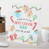 かわいいクリスマス最もオンダーフルなホットココアバー 台座サイン (インサイチュ)