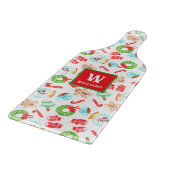 かわいいクリスマス最も素晴らしいタイムモノグラム カッティングボード (角)