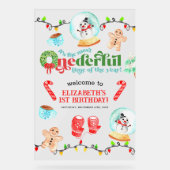 かわいいクリスマス最もONEDERFUL最初の誕生日 アクリルサイン (正面)