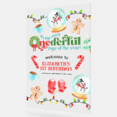 かわいいクリスマス最もONEDERFUL最初の誕生日 アクリルサイン (傾斜)