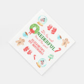 かわいいクリスマス最もONEDERFUL最初の誕生日 スタンダードランチョンナプキン (角)