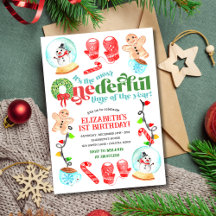 かわいいクリスマス最もONEDERFUL最初の誕生日