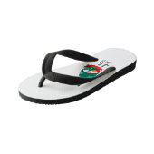 かわいいクリスマス格言とクリスマスオーナメント キッズビーチサンダル (アングル)