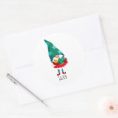 かわいいクリスマス格言とクリスマスオーナメント ラウンドシール (封筒)