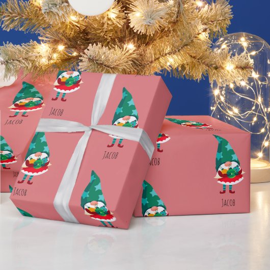 かわいいクリスマス格言とクリスマスオーナメント ラッピングペーパー (クリスマス)