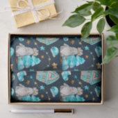 かわいいクリスマス格言とデコレーション 薄葉紙 (ギフト)