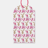 かわいいクリスマス格言とトナカイに手袋 ギフトタグ (裏面)