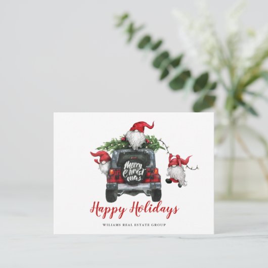 かわいいクリスマス格言のあいさつ企業のつ ポストカード (スタンド正面)