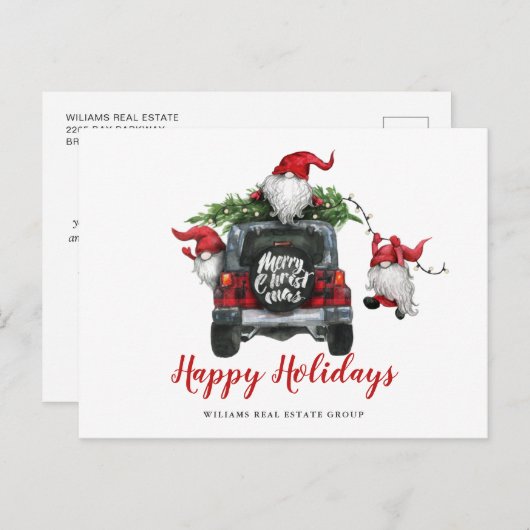 かわいいクリスマス格言のあいさつ企業のつ ポストカード (正面/裏面)