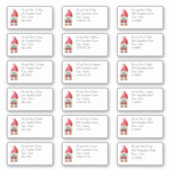 かわいいクリスマス格言の個人名と住所 シール (正面)