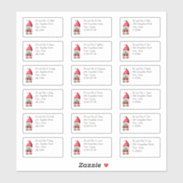 かわいいクリスマス格言の個人名と住所 シール