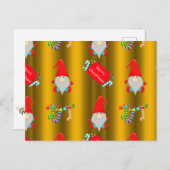 かわいいクリスマス格言オン金ゴールド ポストカード (正面/裏面)