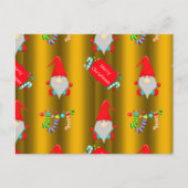 かわいいクリスマス格言オン金ゴールド ポストカード (正面)