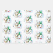 かわいいクリスマス格言セット3 ラッピングペーパーシート (正面)