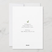 かわいいクリスマス格言ノンフォトホリデーカード シーズンカード (裏面)